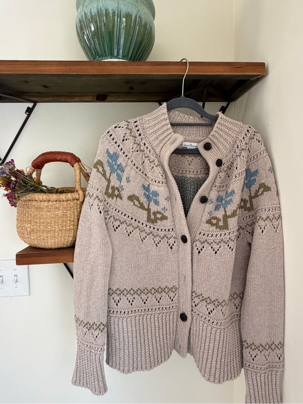 LL Bean 100% cotton cardigan